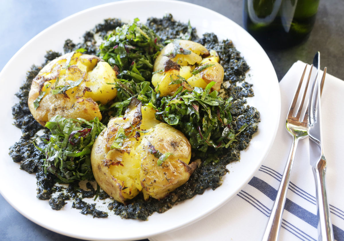 Roasted smashed potatoes at Ascension Cafe